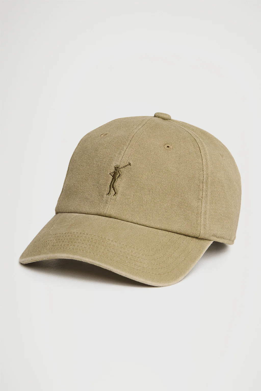 Dark-khaki six-panel cap with washed effect and Rigby Go logo - Image 4
