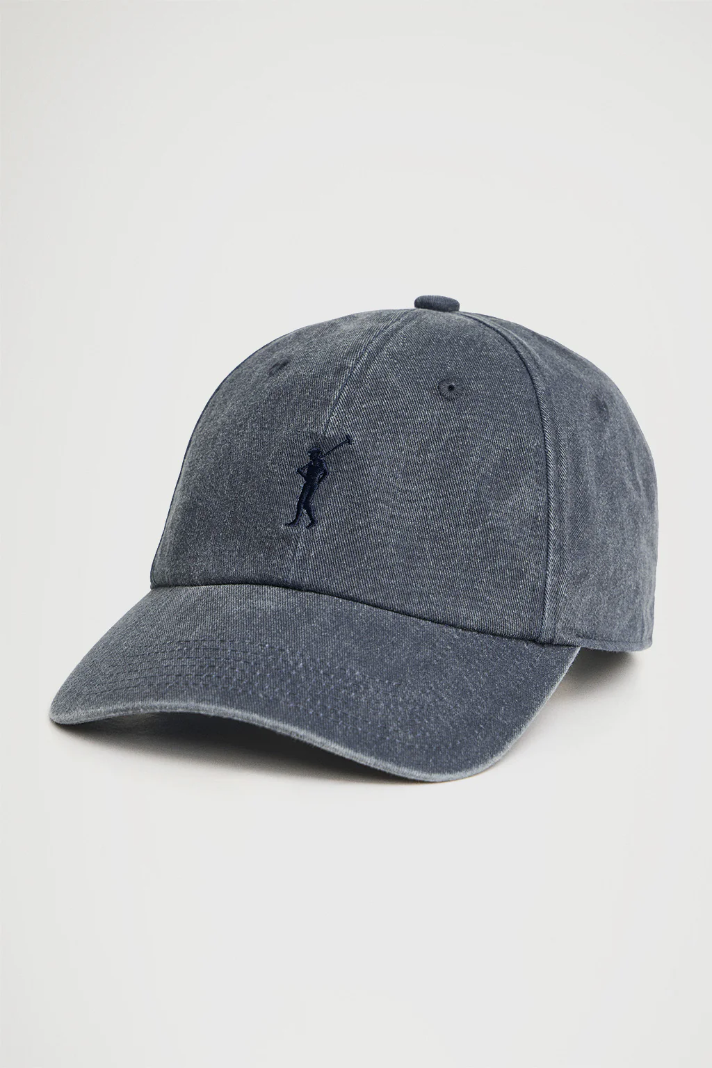 Navy-blue six-panel cap with washed effect and Rigby Go logo - Image 4
