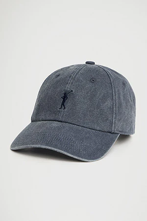 Navy-blue six-panel cap with washed effect and Rigby Go logo - Image 5
