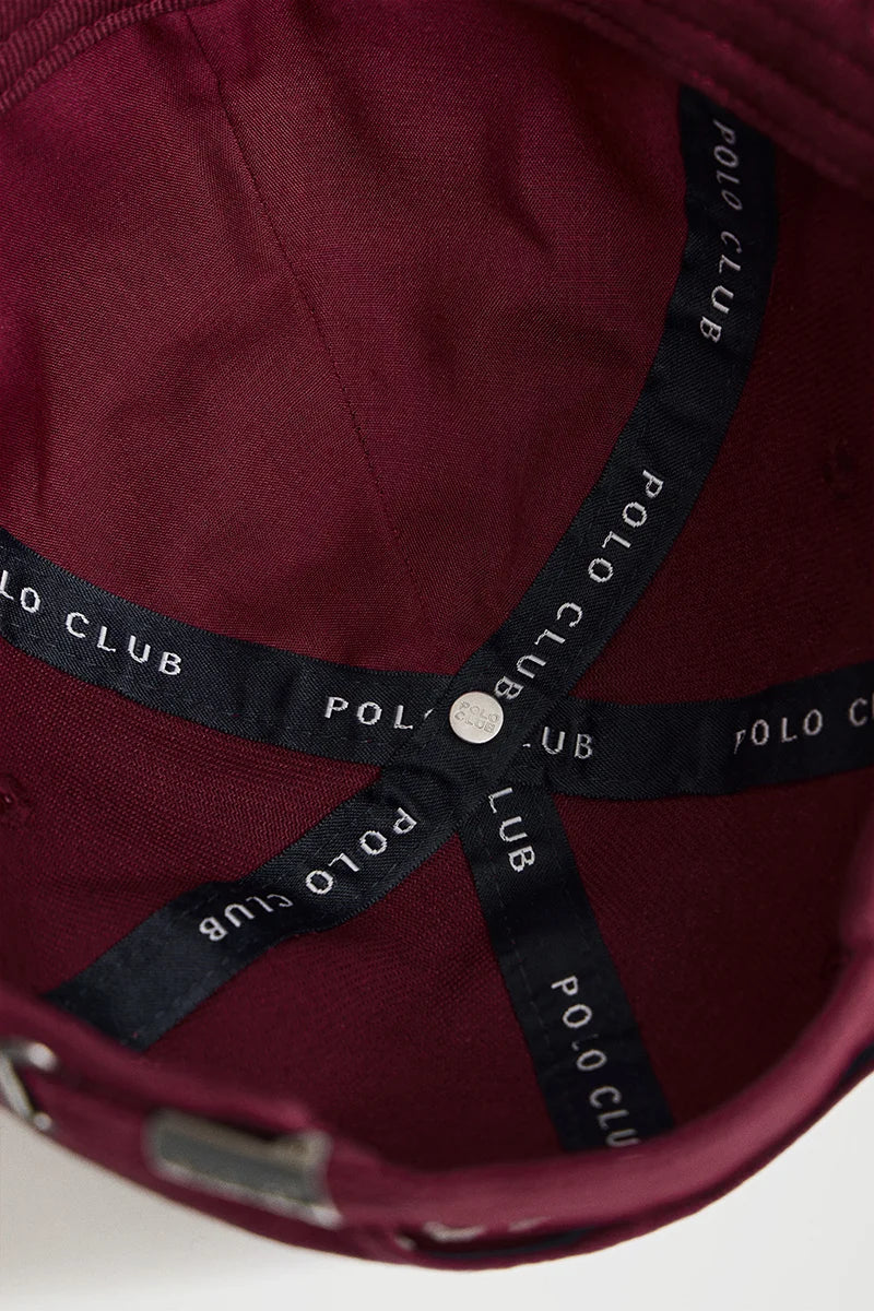 Maroon six-panel cap with Rigby Go logo - Image 3