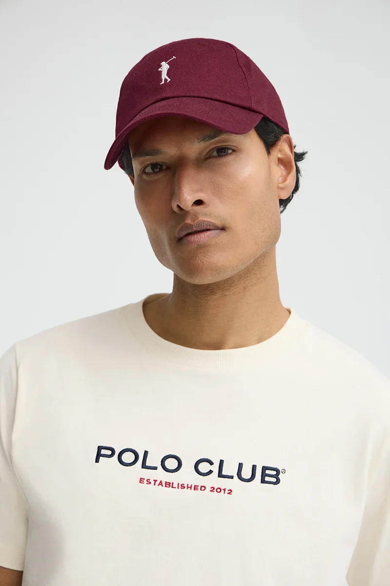 Maroon six-panel cap with Rigby Go logo - Image 4