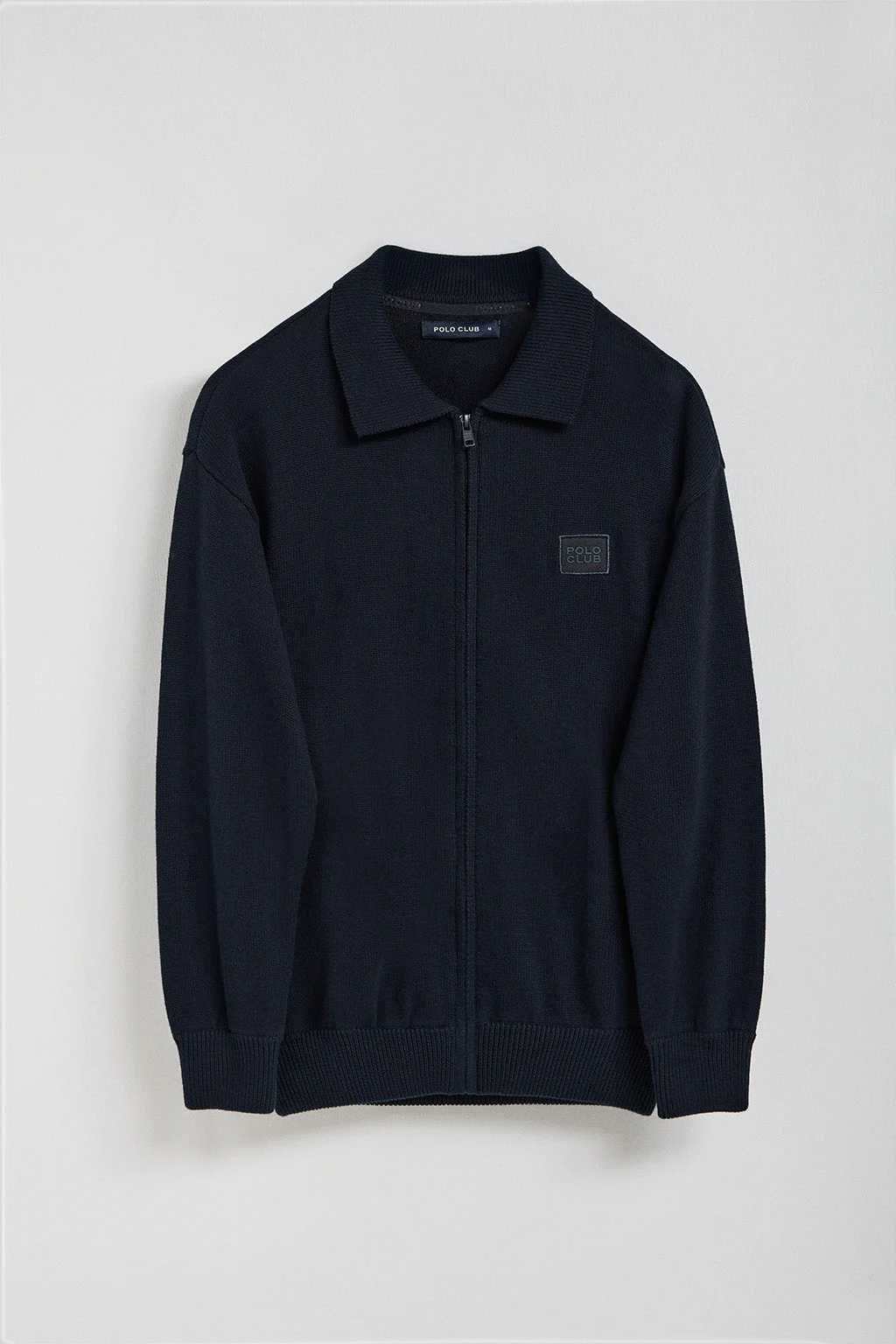 Navy-blue knit cardigan with Polo Club logo - Image 7