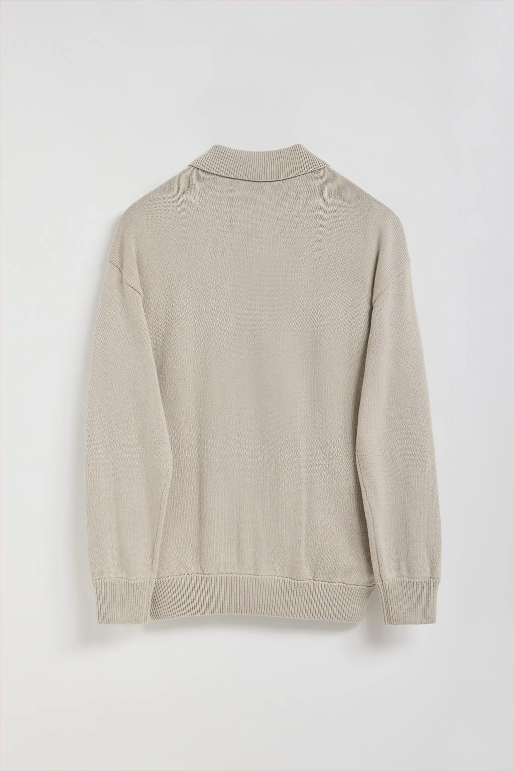 Stone-grey knit cardigan with Polo Club logo - Image 6