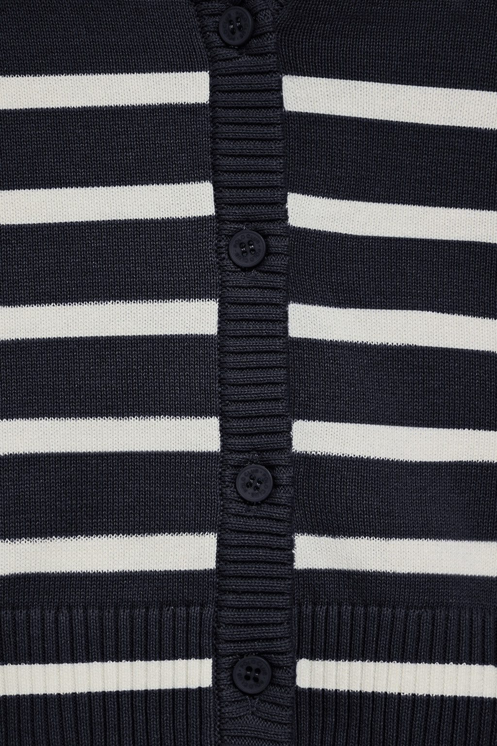 Navy-blue striped cardigan with nautical patch - Image 9