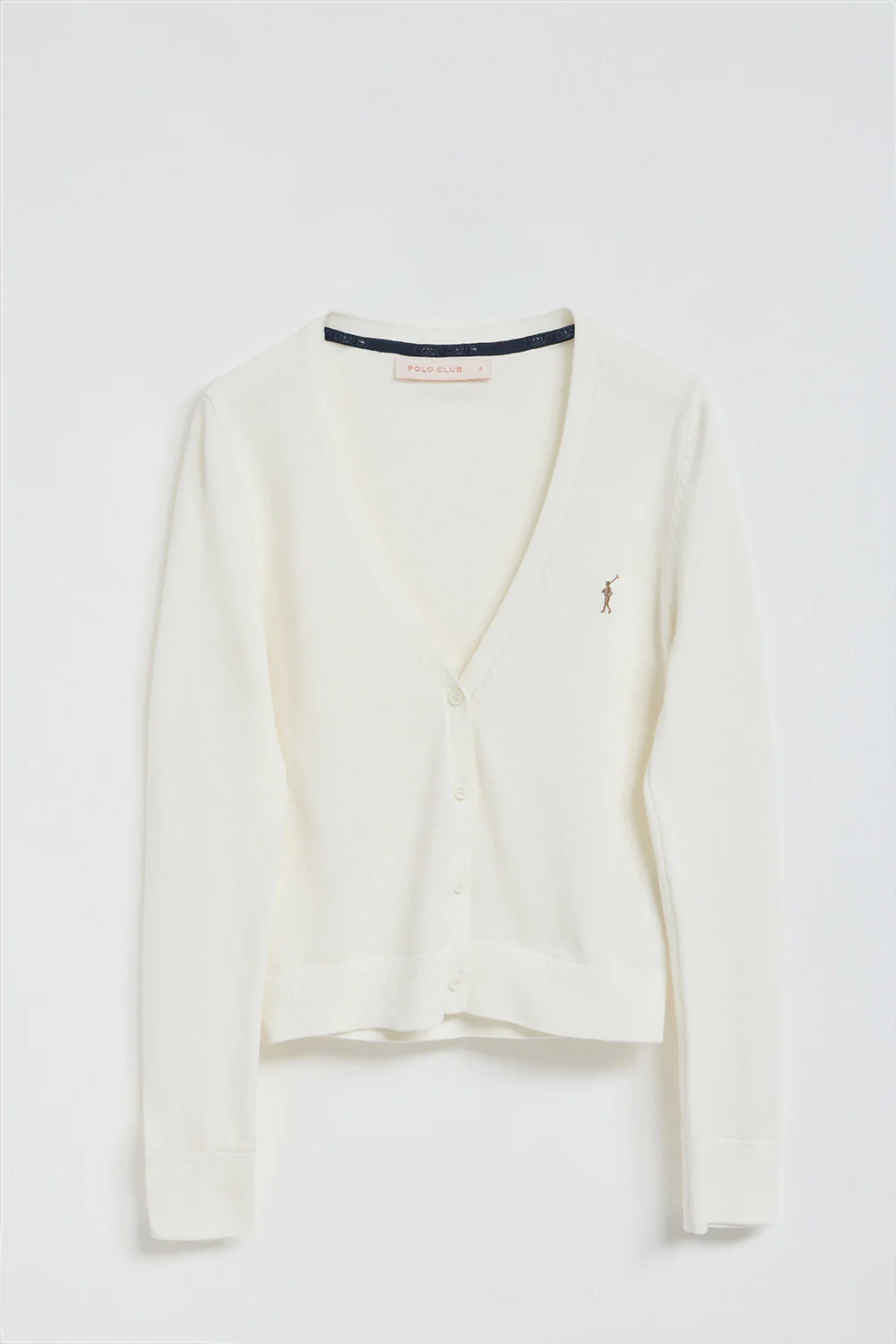 Nude V-neck buttoned knit cardigan with Rigby Go logo - Image 8