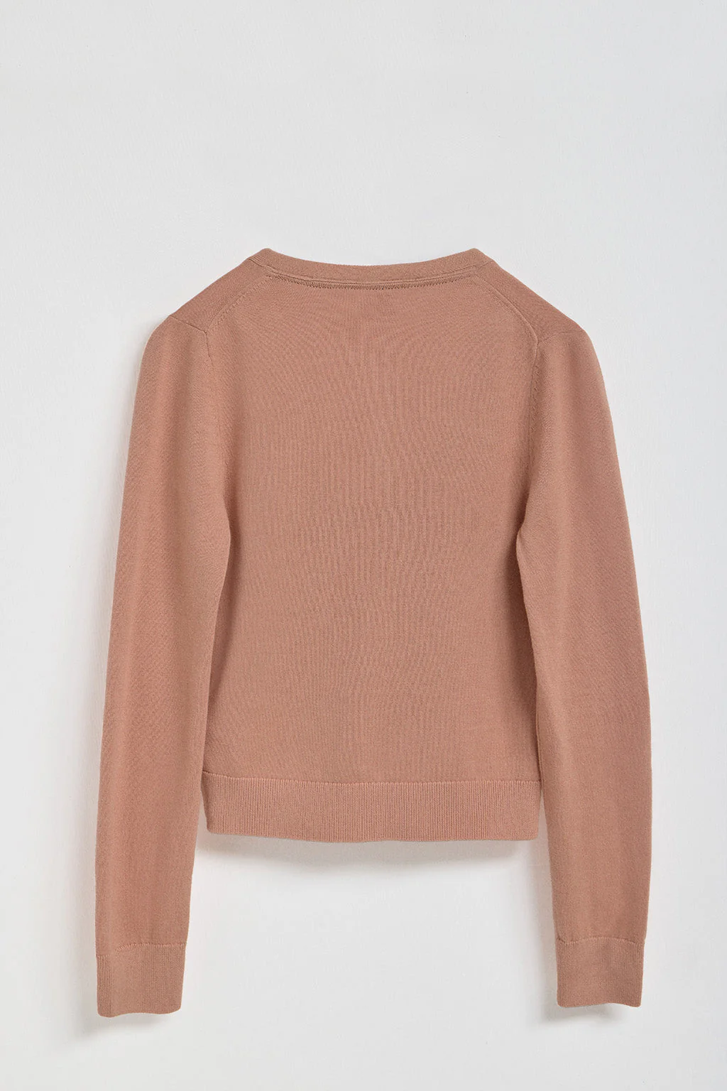 Pale-pink V-neck buttoned knit cardigan with Rigby Go logo - Image 8