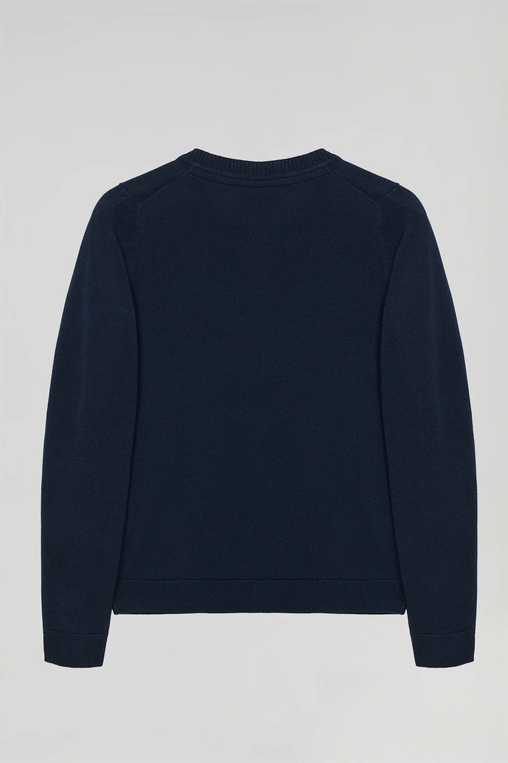 Navy-blue knit cardigan with buttons and embroidered Rigby Go logo - Image 8