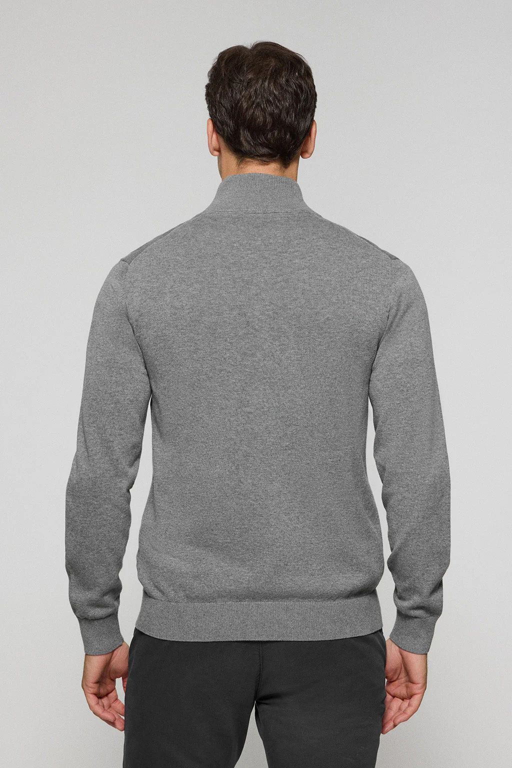 Grey-marl knit cardigan with Rigby Go embroidery - Image 4