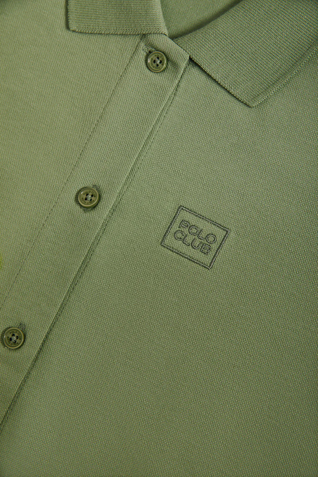 Green midi dress with embroidered logo in matching colour - Image 7