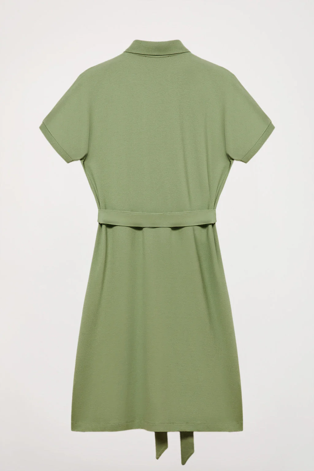 Green midi dress with embroidered logo in matching colour - Image 9