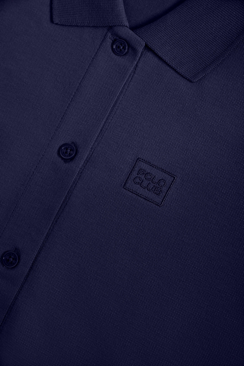 Navy-blue midi dress with embroidered logo in matching colour - Image 7