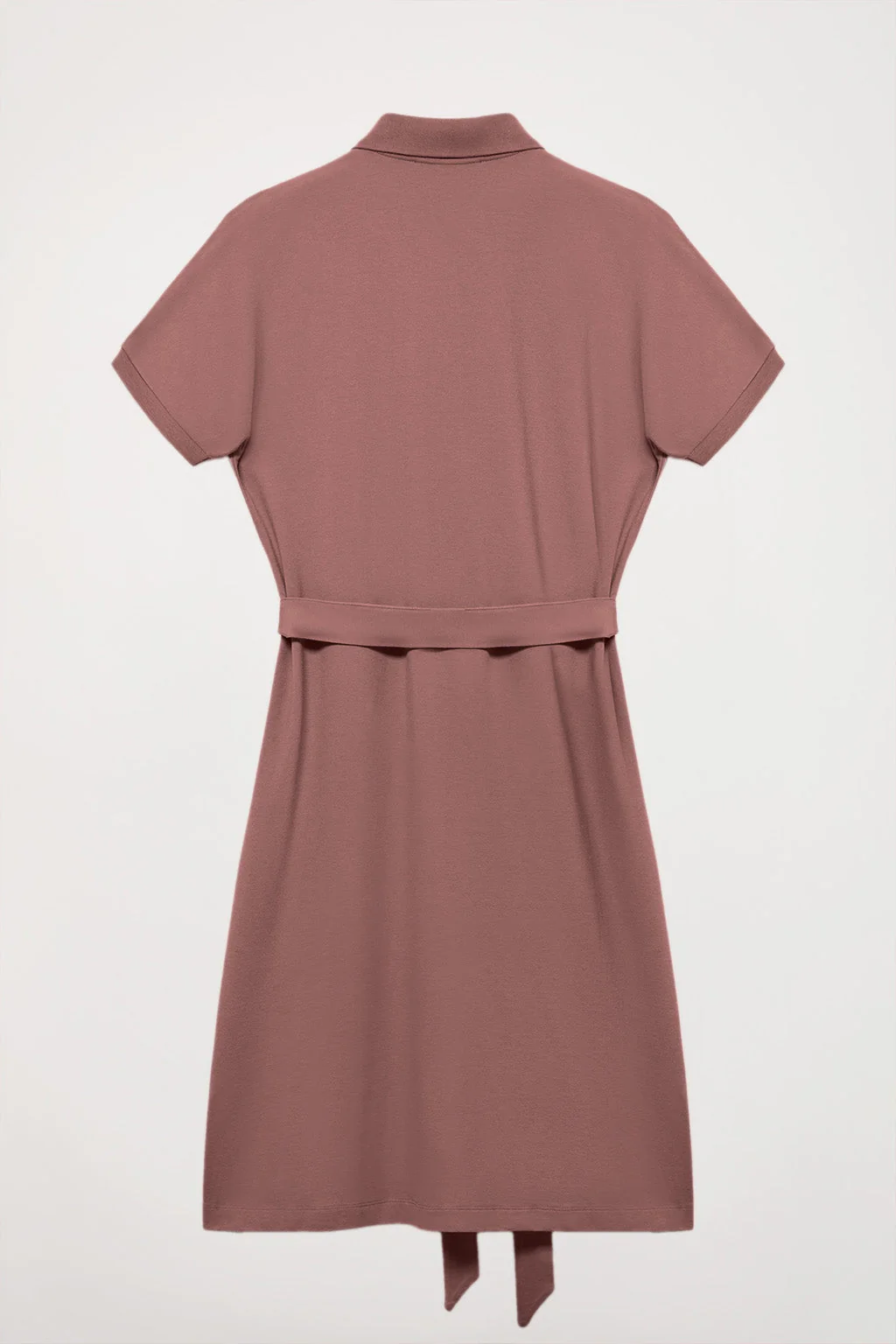 Taupe midi dress with embroidered logo in matching colour - Image 10