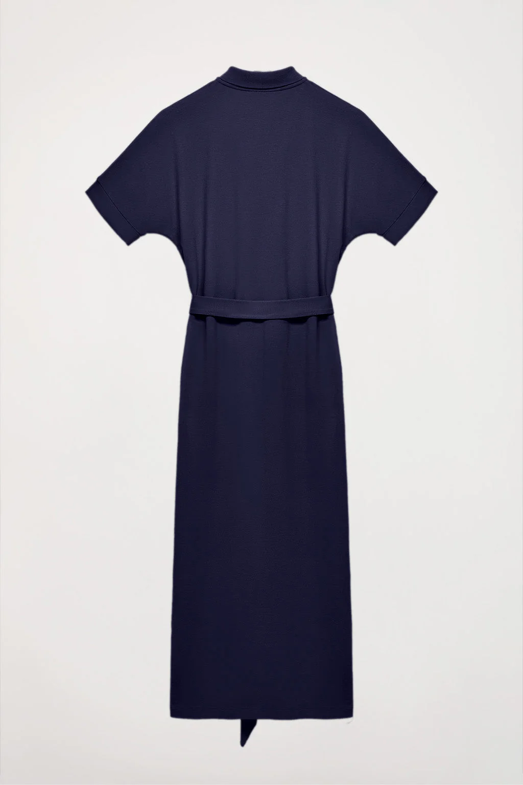 Navy-blue dolman-sleeve dress with embroidery in matching colour - Image 10