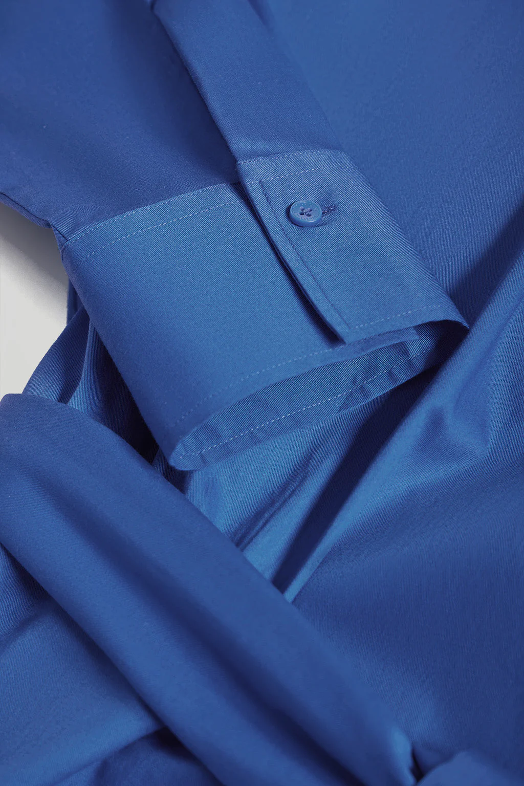 Royal-blue Capri long dress with collar detail - Image 11