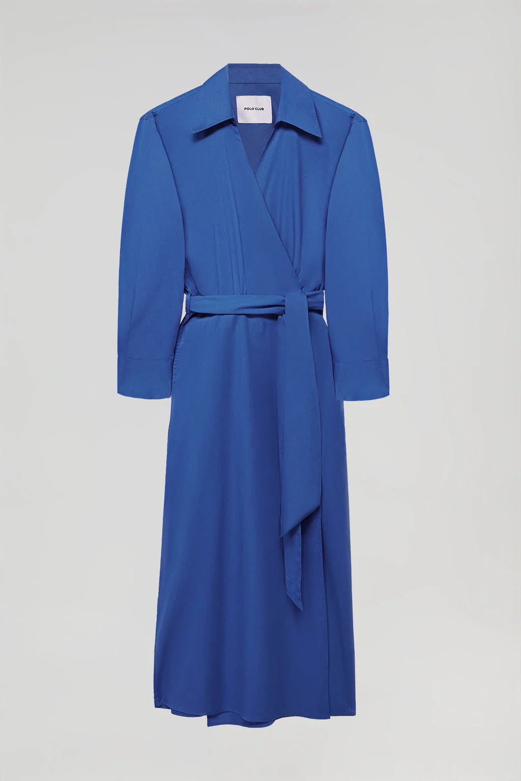 Royal-blue Capri long dress with collar detail - Image 13