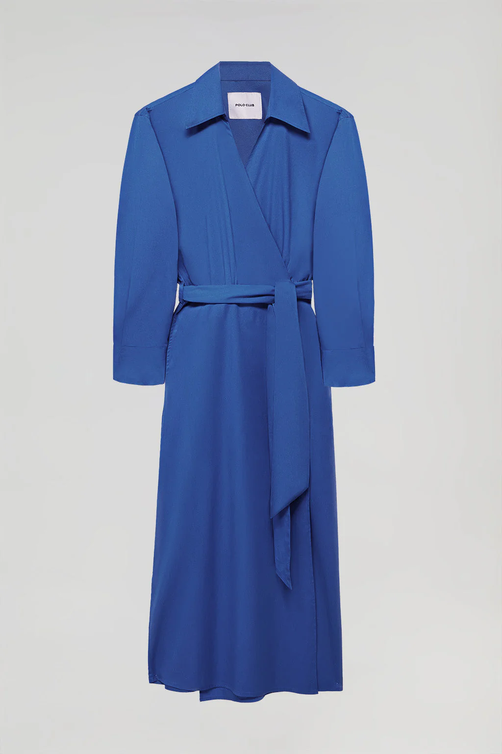 Royal-blue Capri long dress with collar detail - Image 9