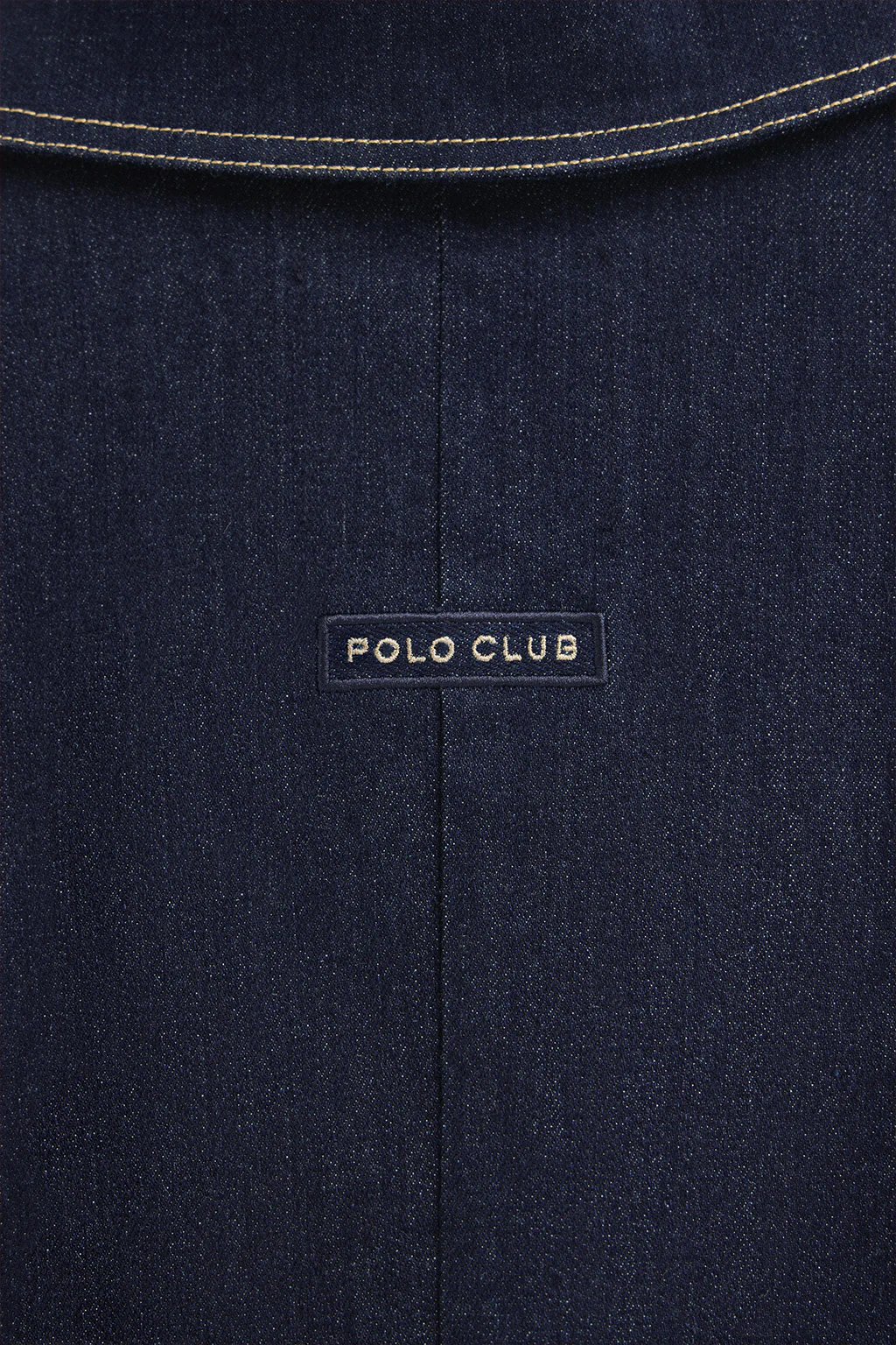 Blue long denim dress with slim fit and Polo Club details - Image 8