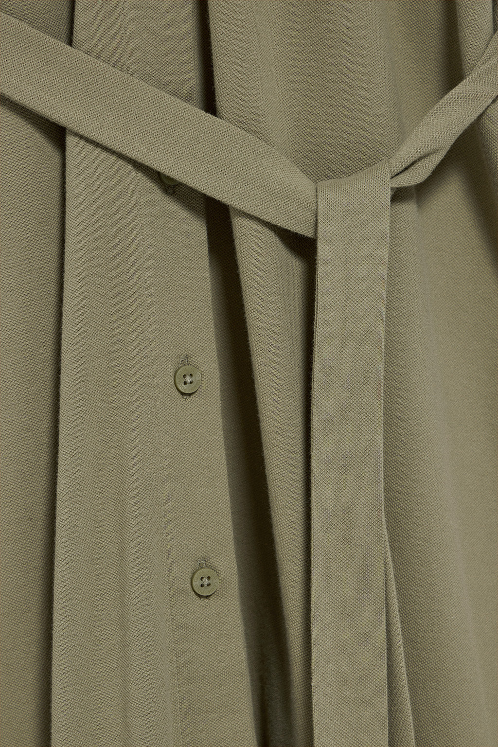 Green buttoned dress with PC embroidery - Image 7