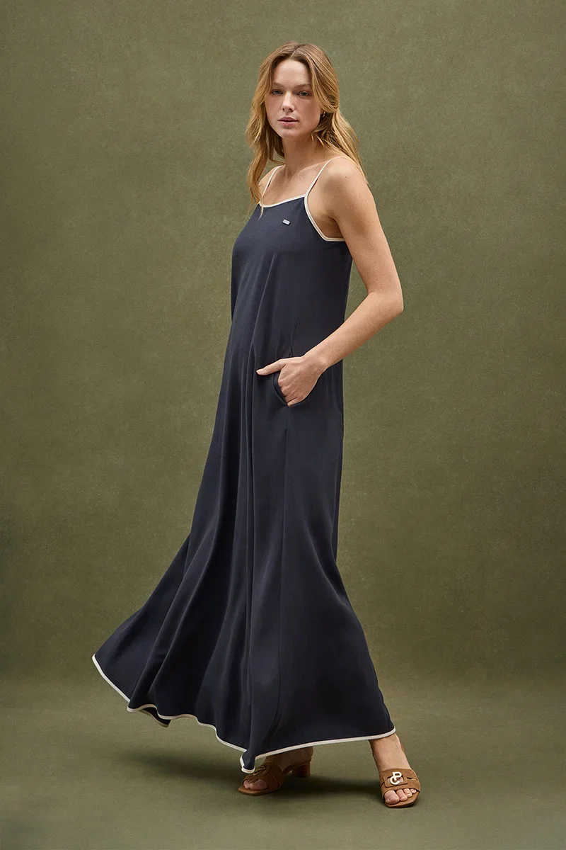 Navy-blue loose-fit strappy dress Polo Club