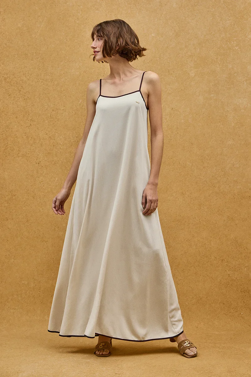 Nude loose-fit strappy dress Polo Club