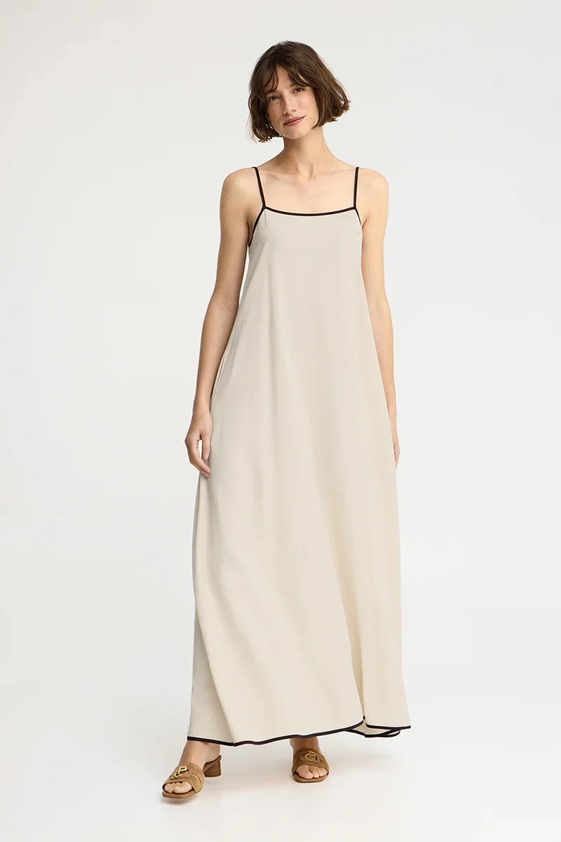 Nude loose-fit strappy dress Polo Club - Image 4