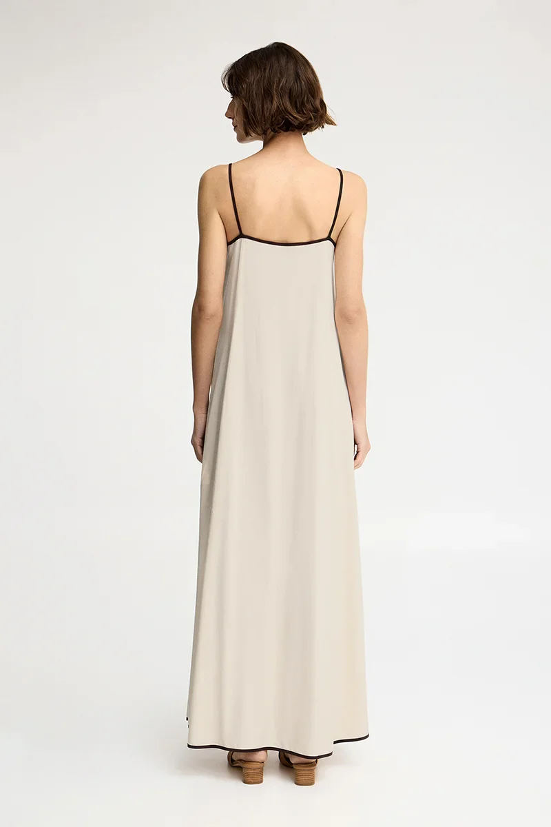 Nude loose-fit strappy dress Polo Club - Image 5