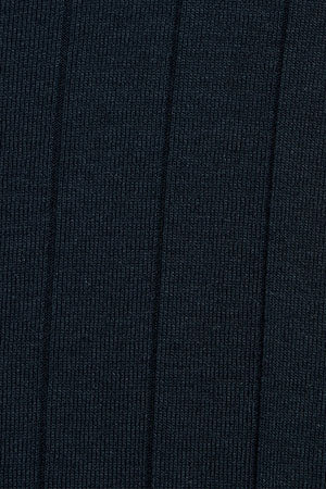 Navy-blue ribbed strappy dress with pearly button - Image 8