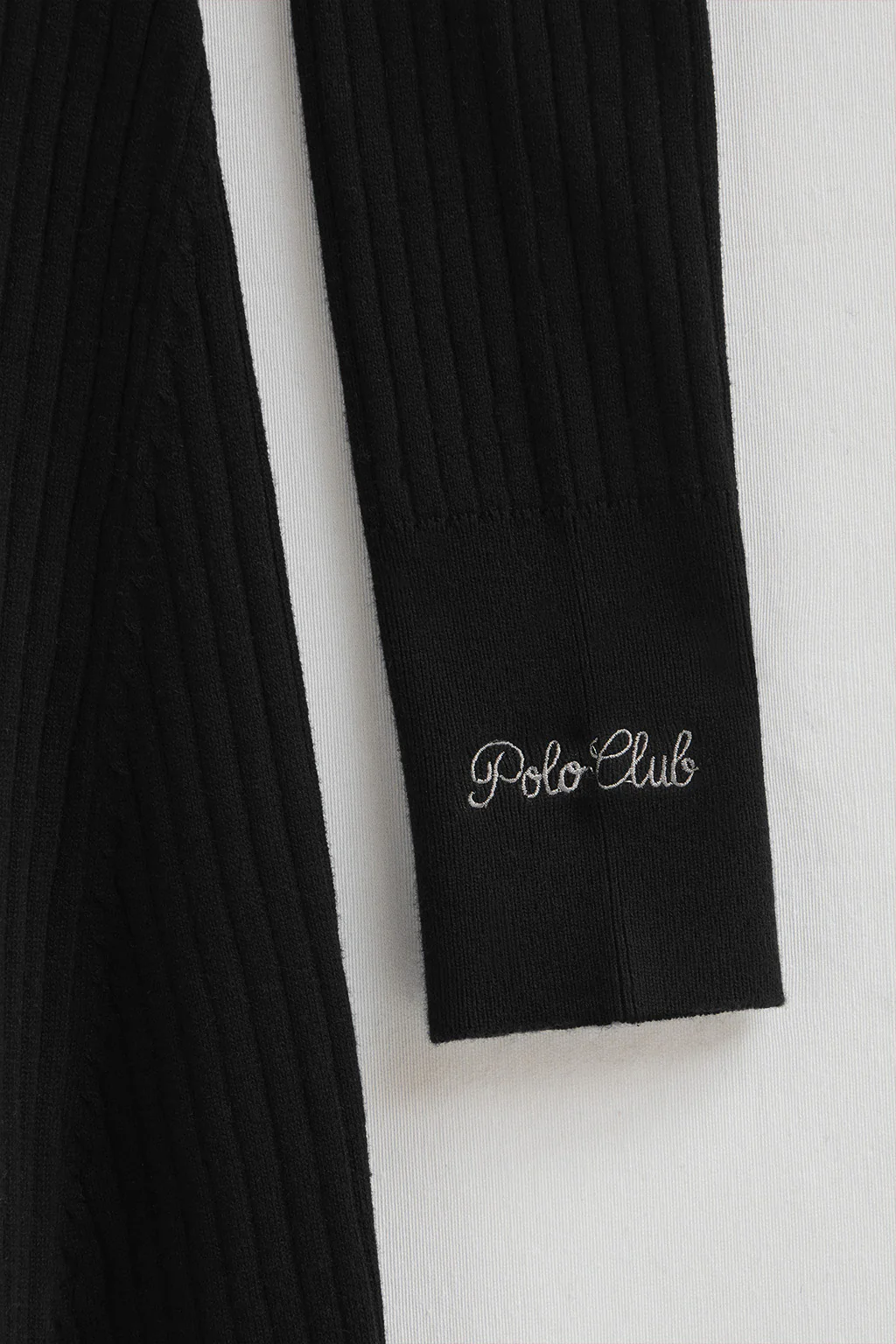 Black knit midi dress with Polo Club logo - Image 7