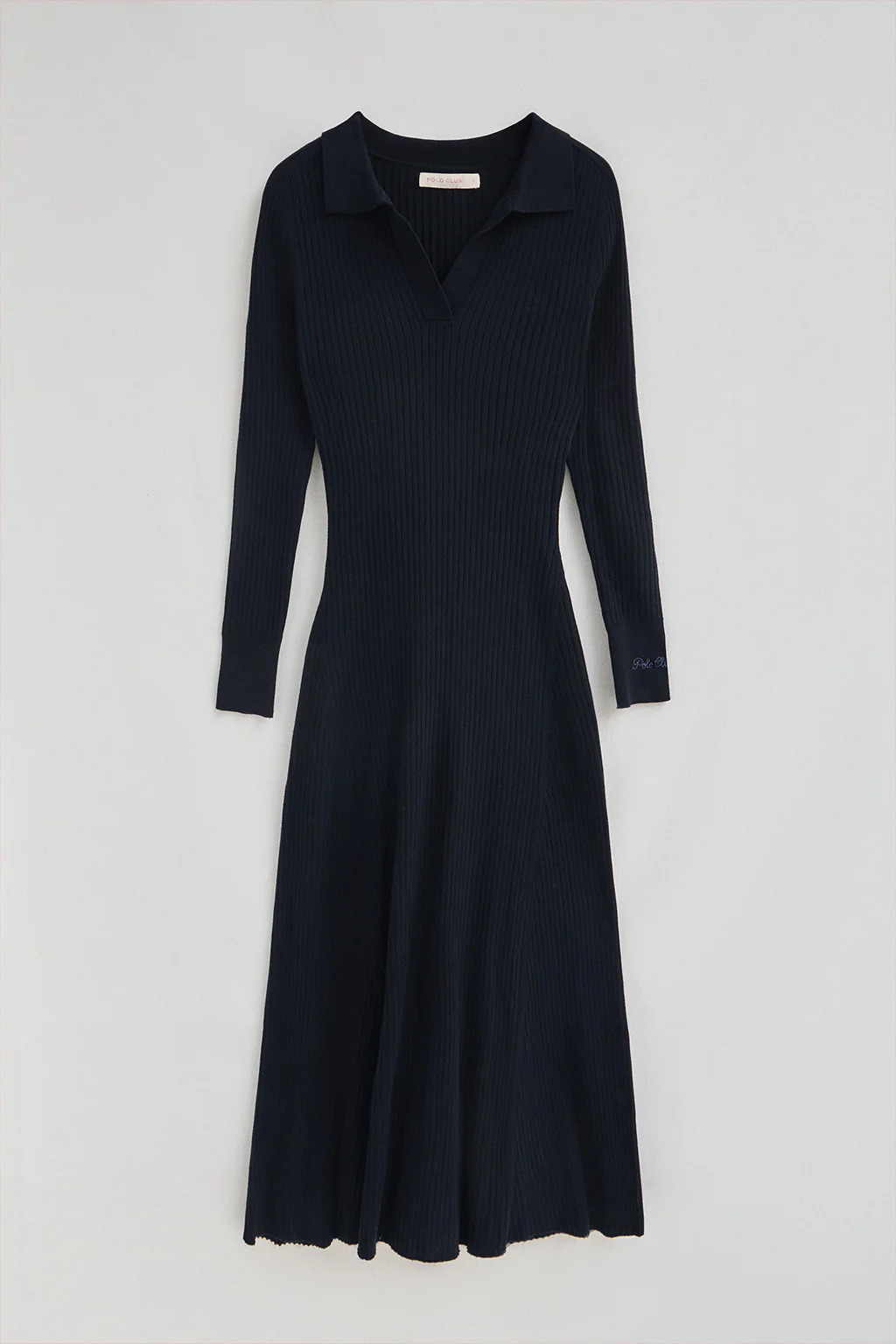 Navy-blue knit midi dress with Polo Club logo - Image 6