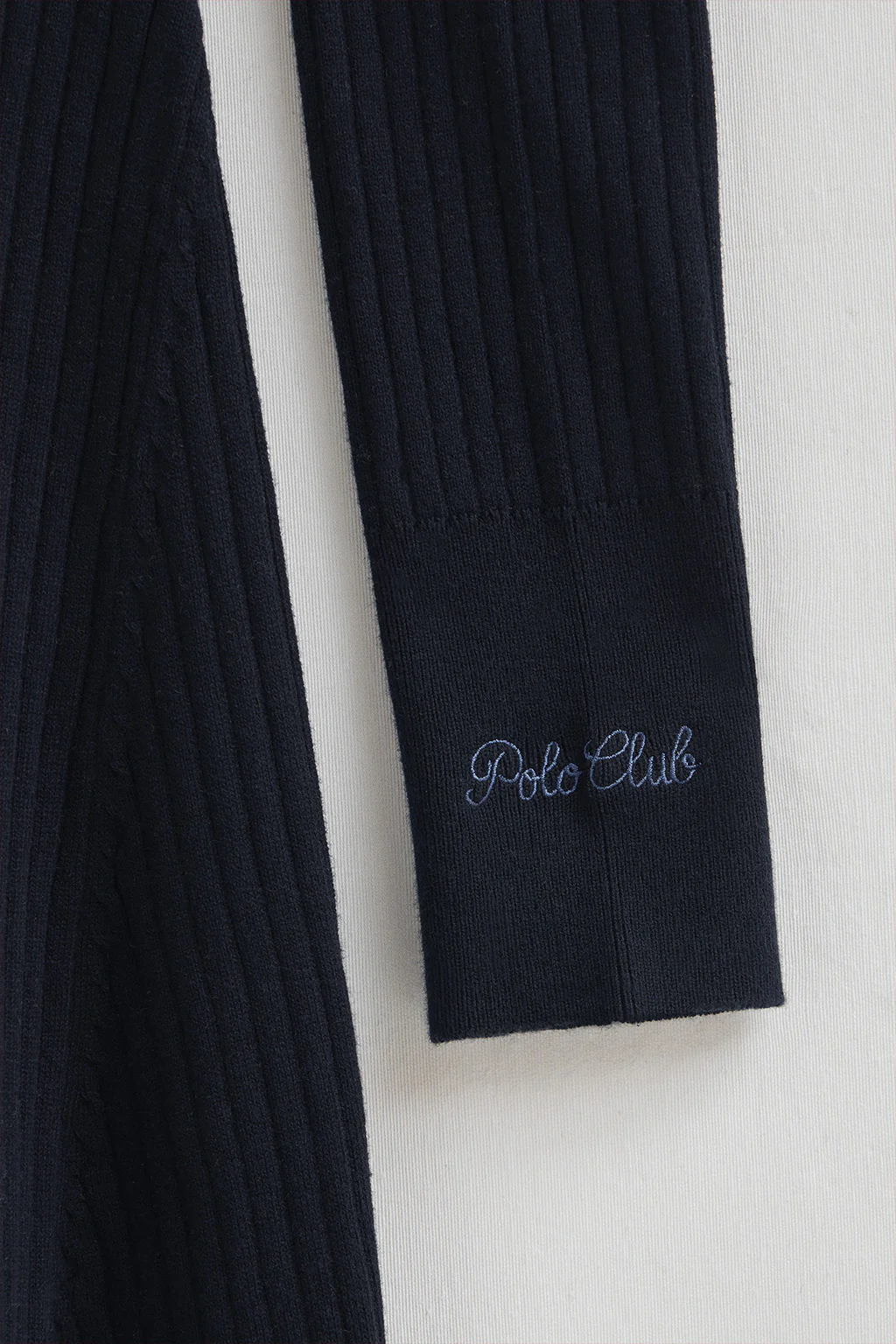 Navy-blue knit midi dress with Polo Club logo - Image 7