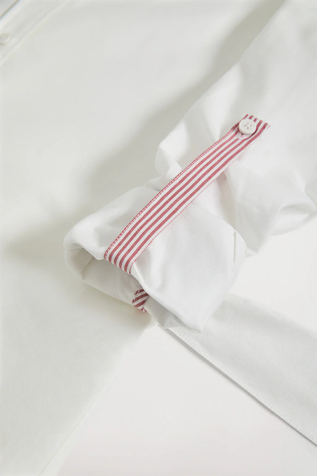 White long-sleeve shirtdress with embroidered detail - Image 10
