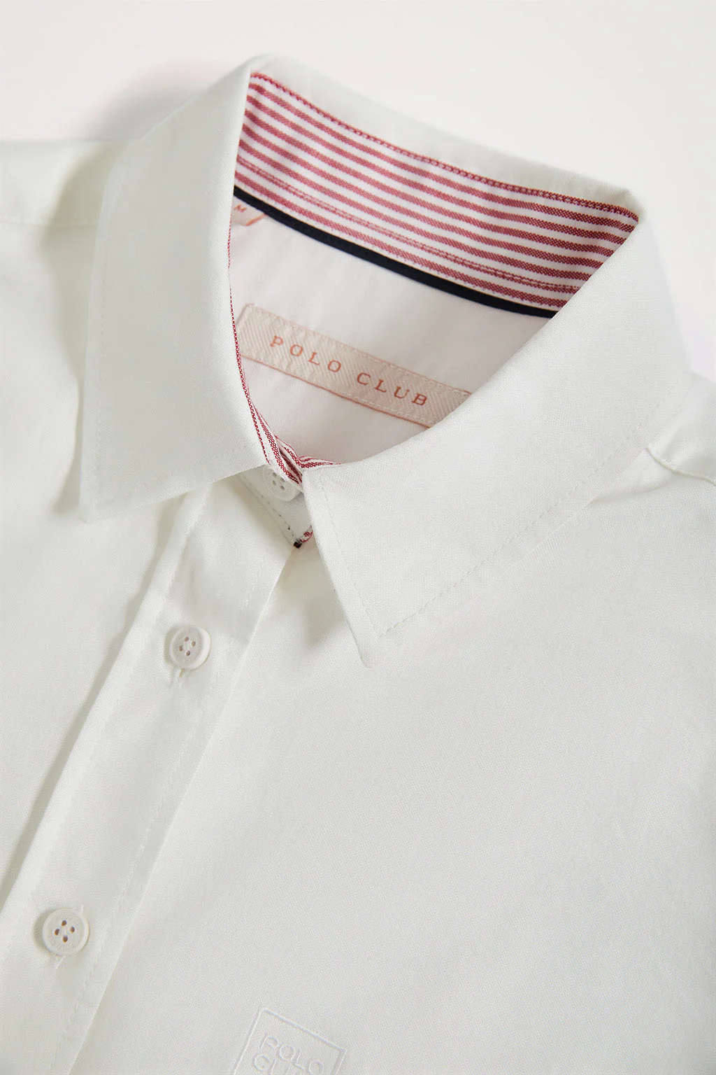 White long-sleeve shirtdress with embroidered detail - Image 11