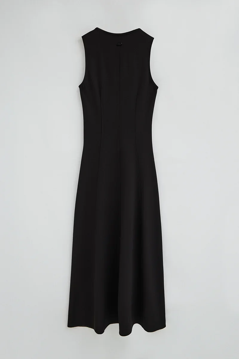 Black sleeveless V-neck dress with Polo Club logo - Image 8