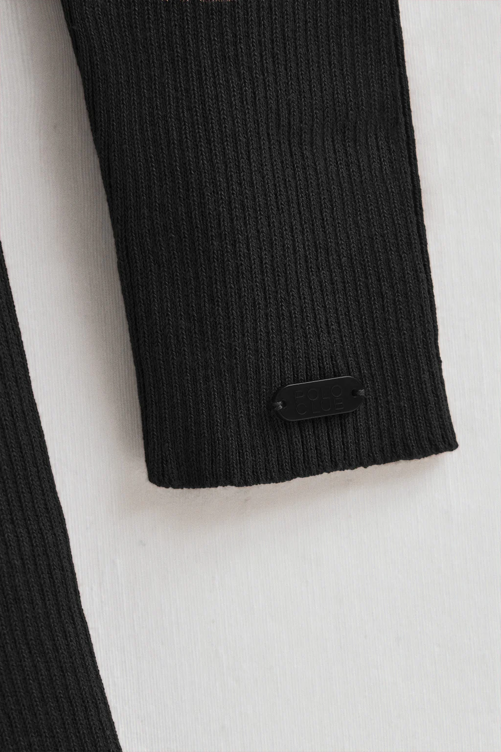 Black mock-neck long dress with Polo Club logo - Image 7