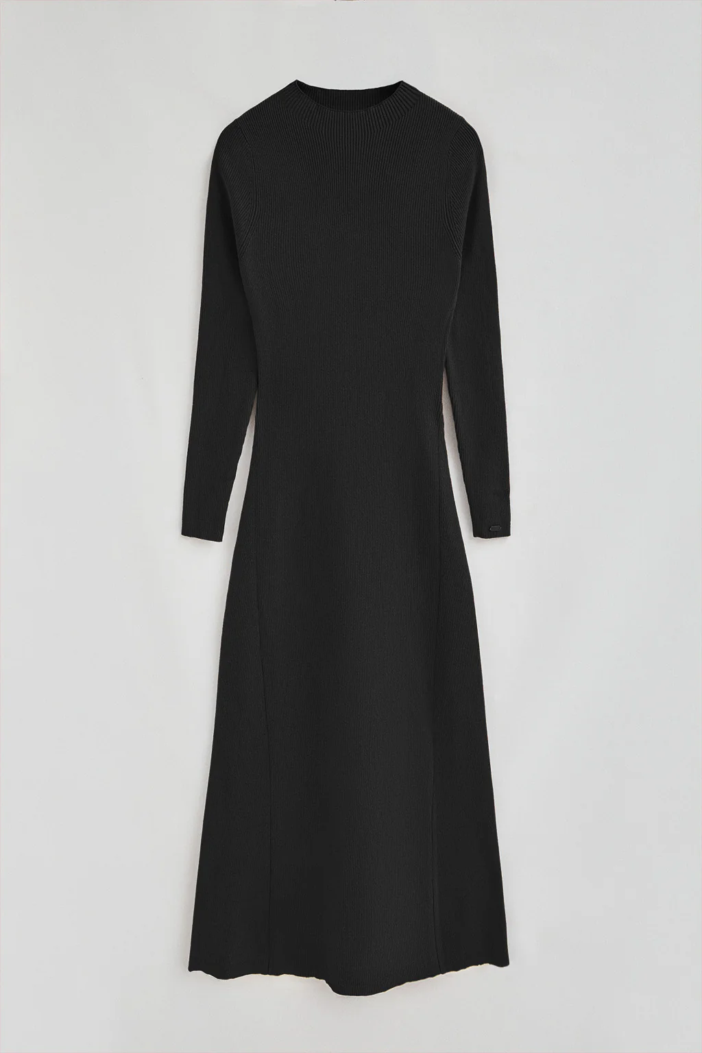 Black mock-neck long dress with Polo Club logo - Image 8