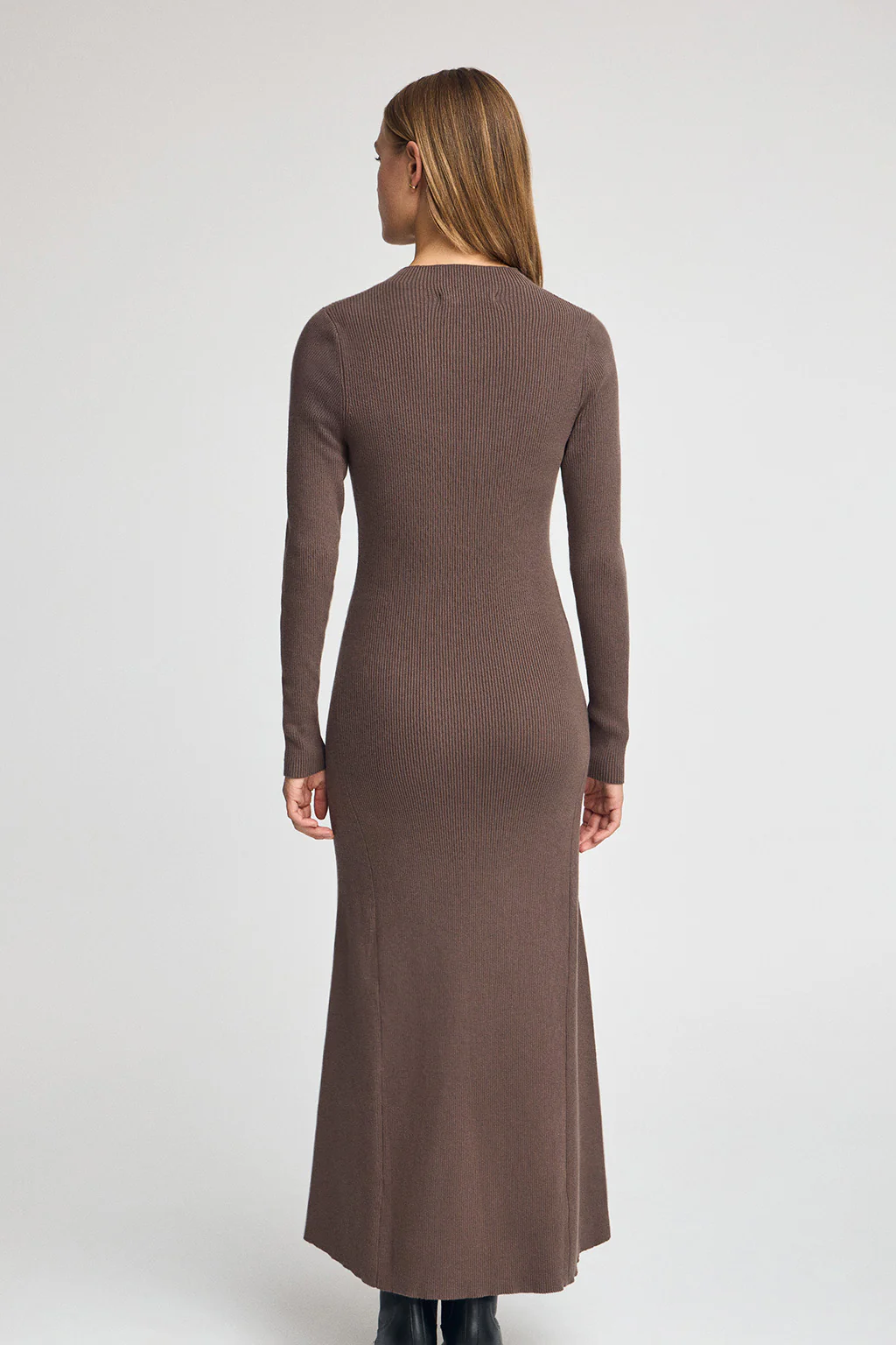 Brown mock-neck long dress with Polo Club logo - Image 5
