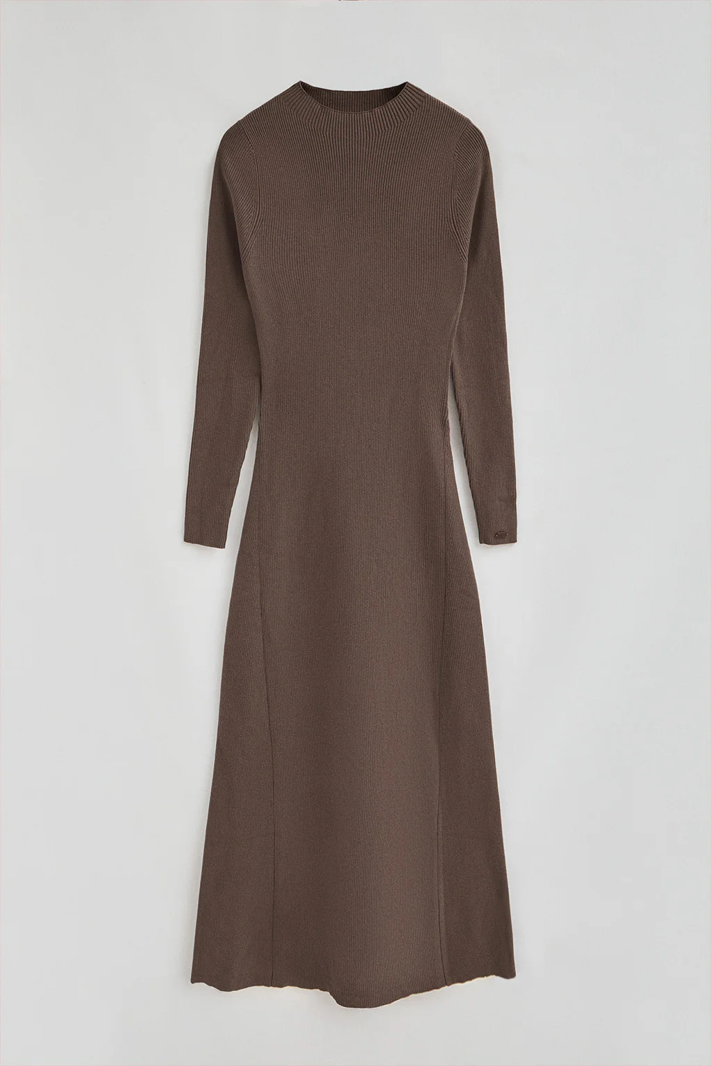 Brown mock-neck long dress with Polo Club logo - Image 8