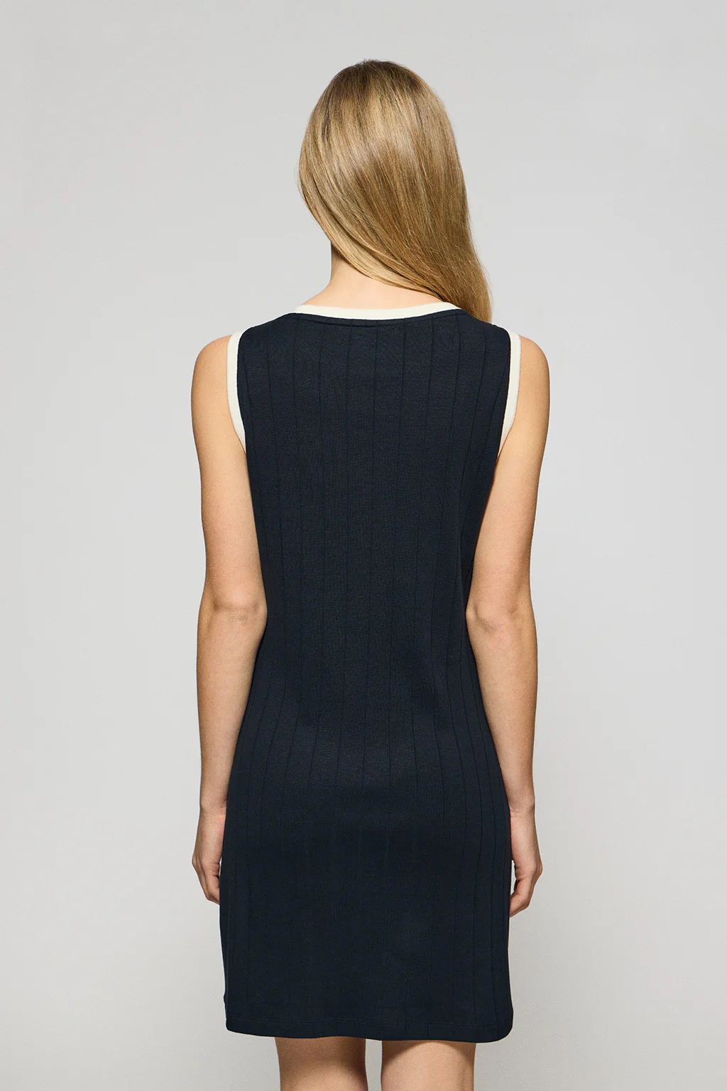 Navy-blue dress with nautical patch - Image 2