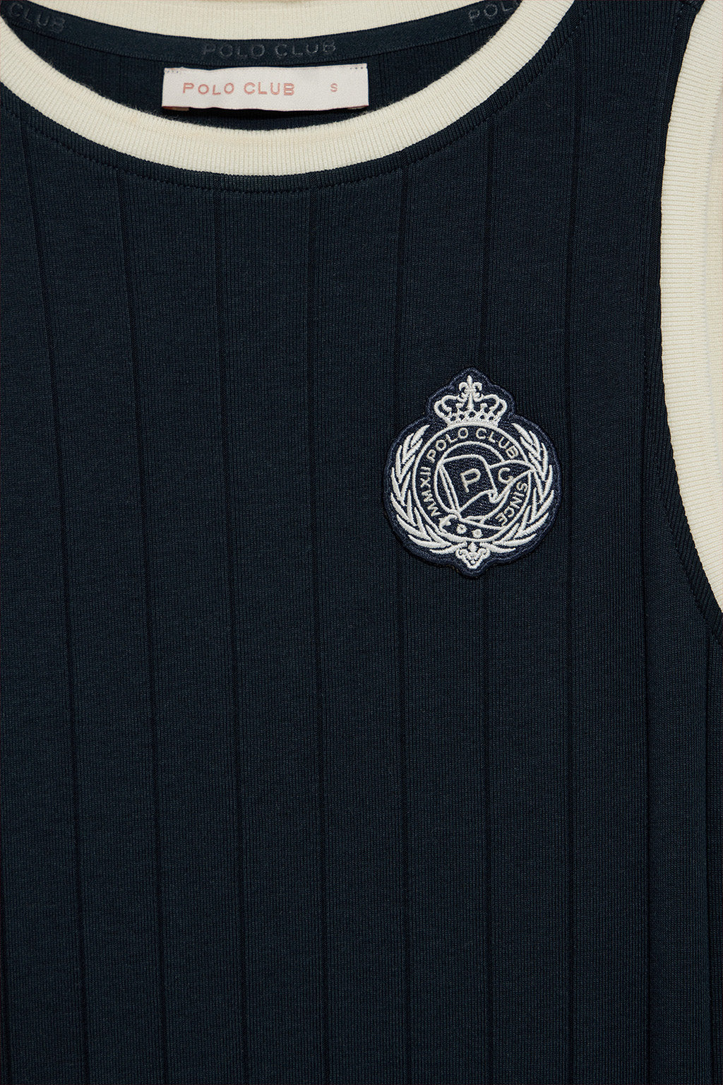 Navy-blue dress with nautical patch - Image 6