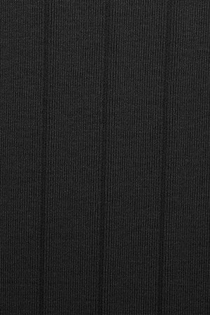 Black ribbed long dress with embroidered monogram - Image 9