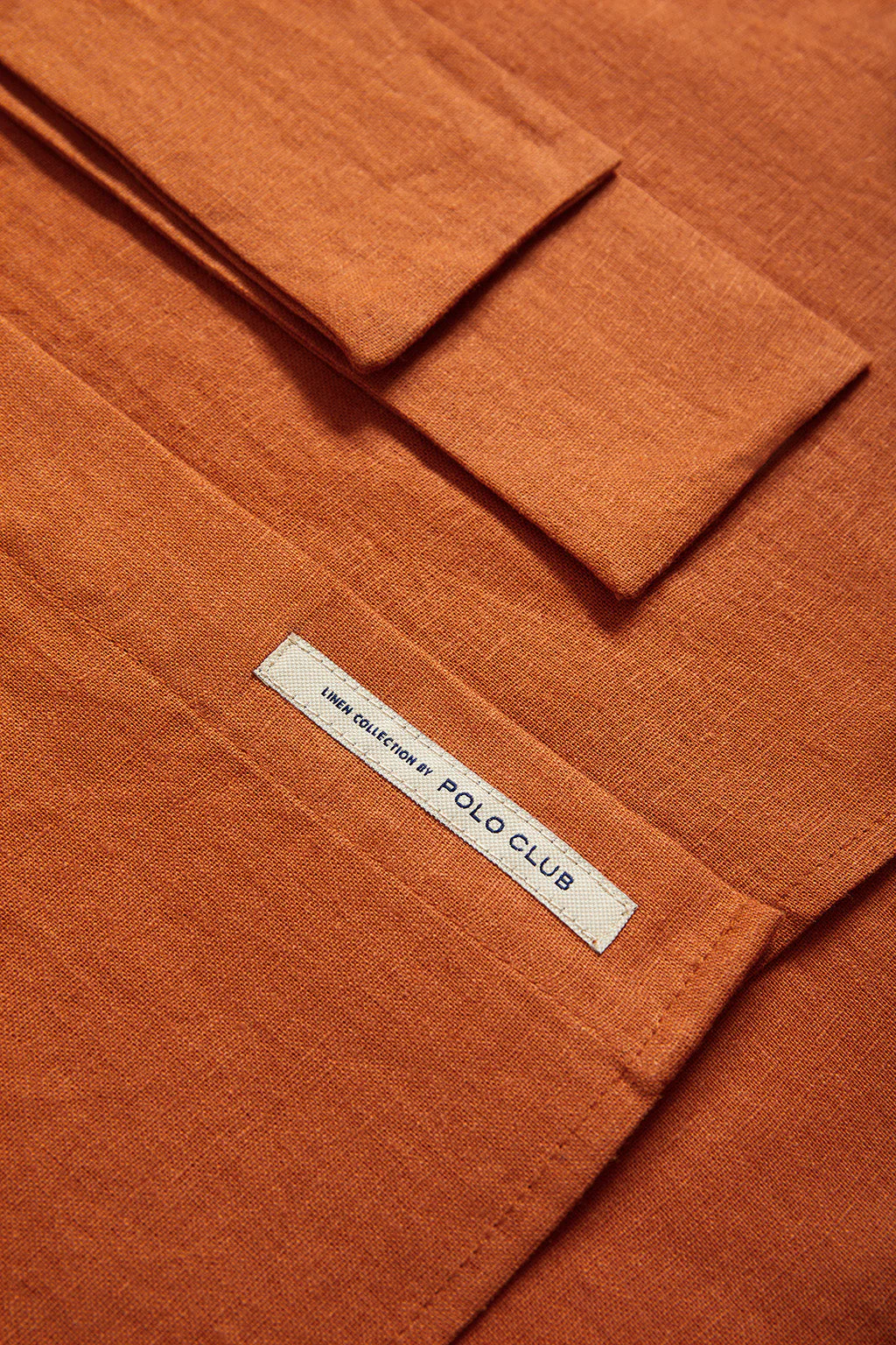 Caldera-red linen midi dress with Rigby Go embroidered detail - Image 11