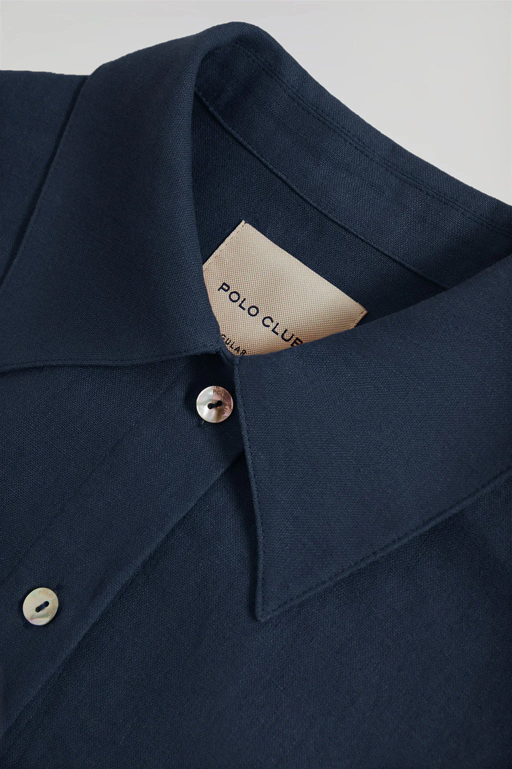 Navy-blue linen midi dress with Rigby Go embroidered detail - Image 7