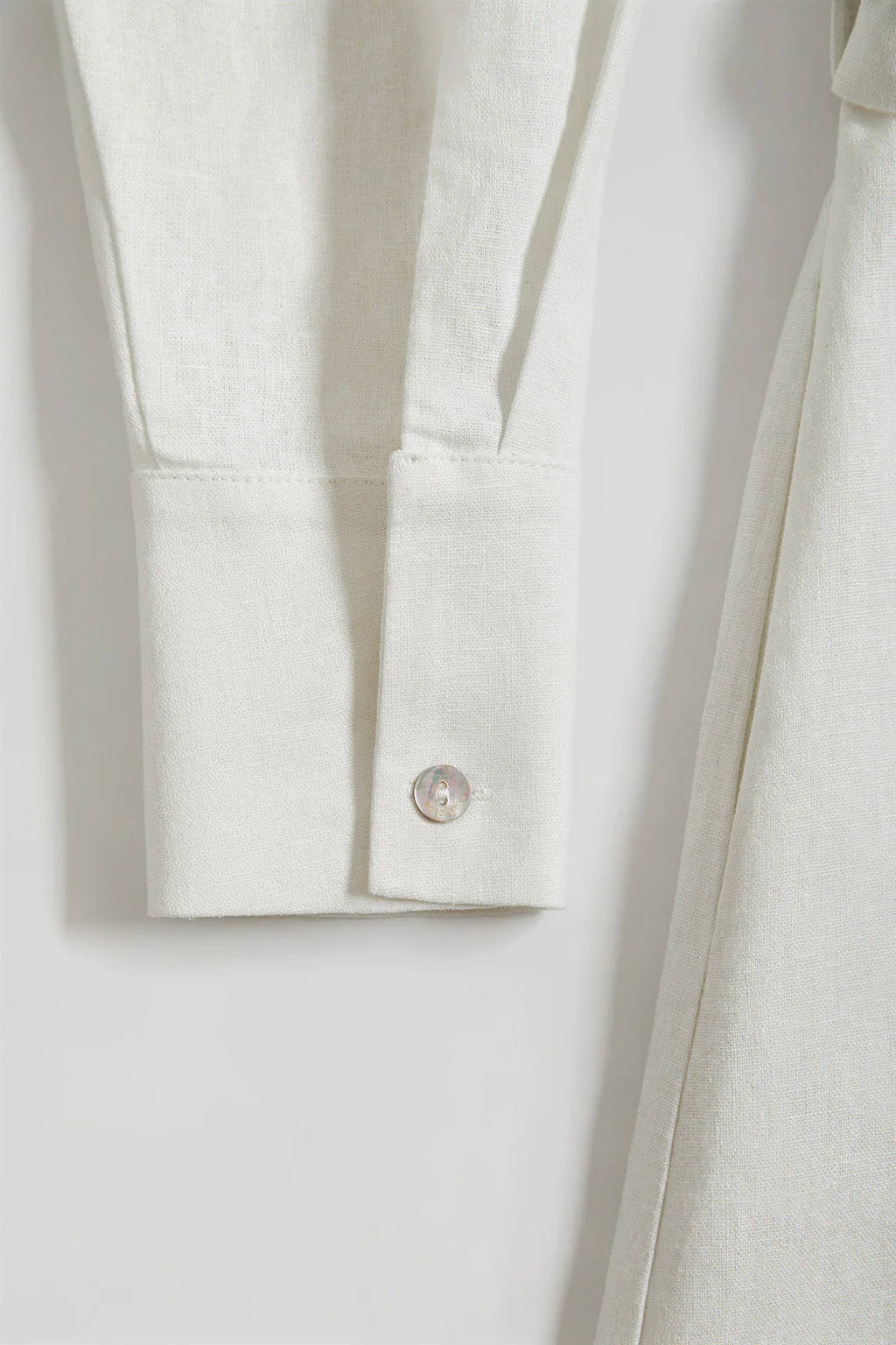 White linen midi dress with Rigby Go embroidered detail - Image 10