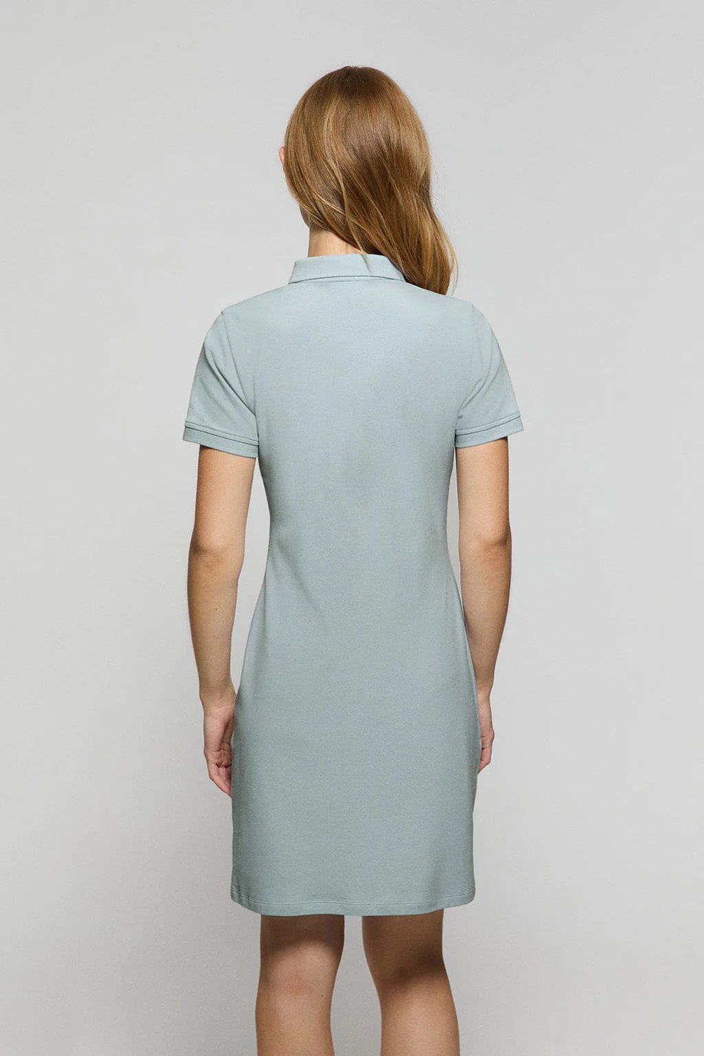 Baby-blue short-sleeve popover dress with Rigby Go embroidery - Image 5