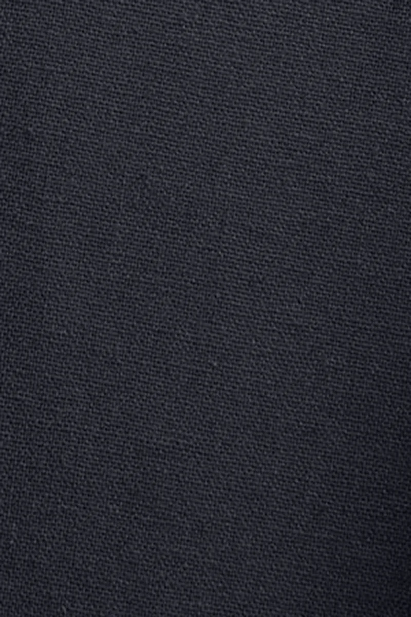 Navy-blue cotton-linen shirtdress with long sleeves and Rigby Go logo - Image 6