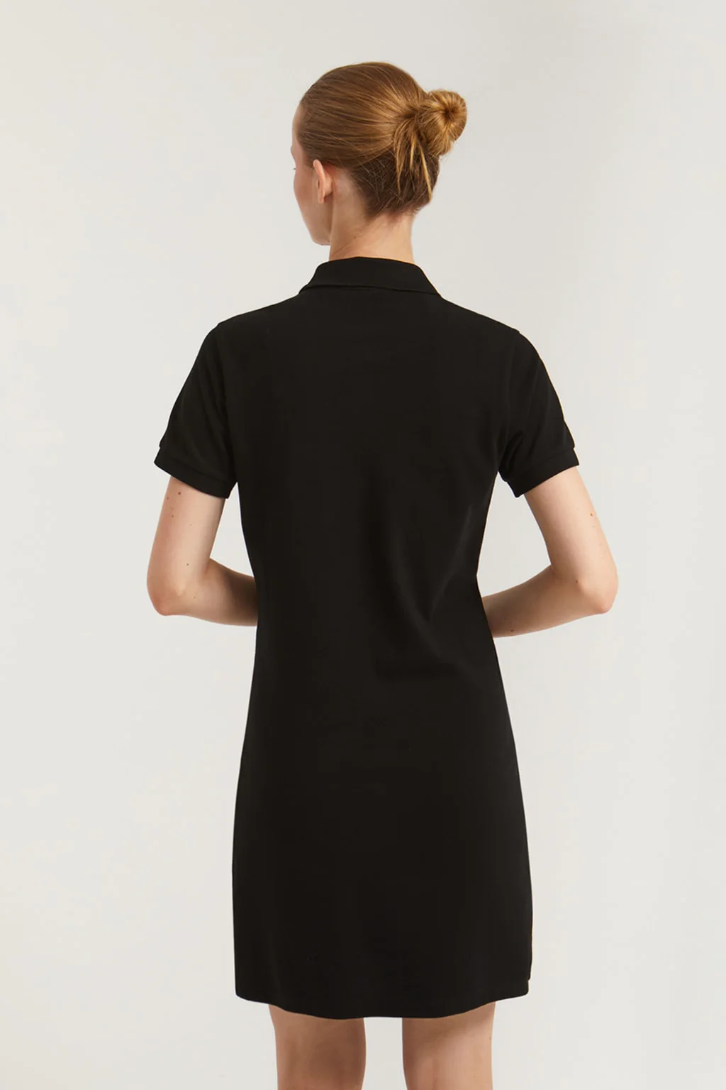 Black short-sleeve popover dress with Rigby Go embroidery - Image 5