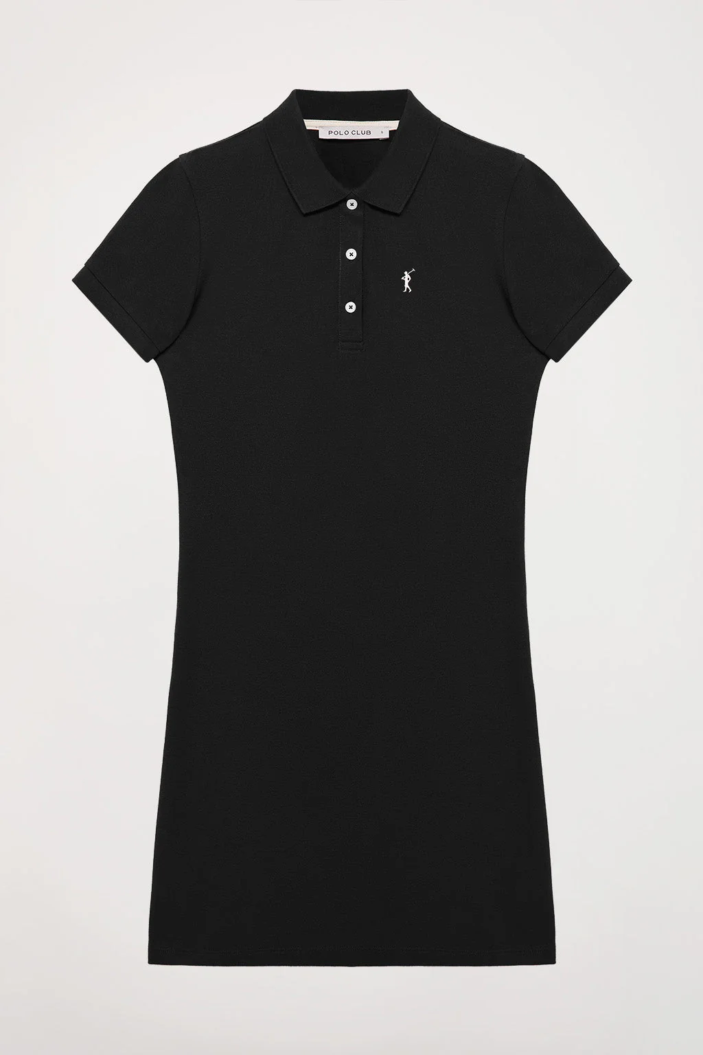 Black short-sleeve popover dress with Rigby Go embroidery - Image 6