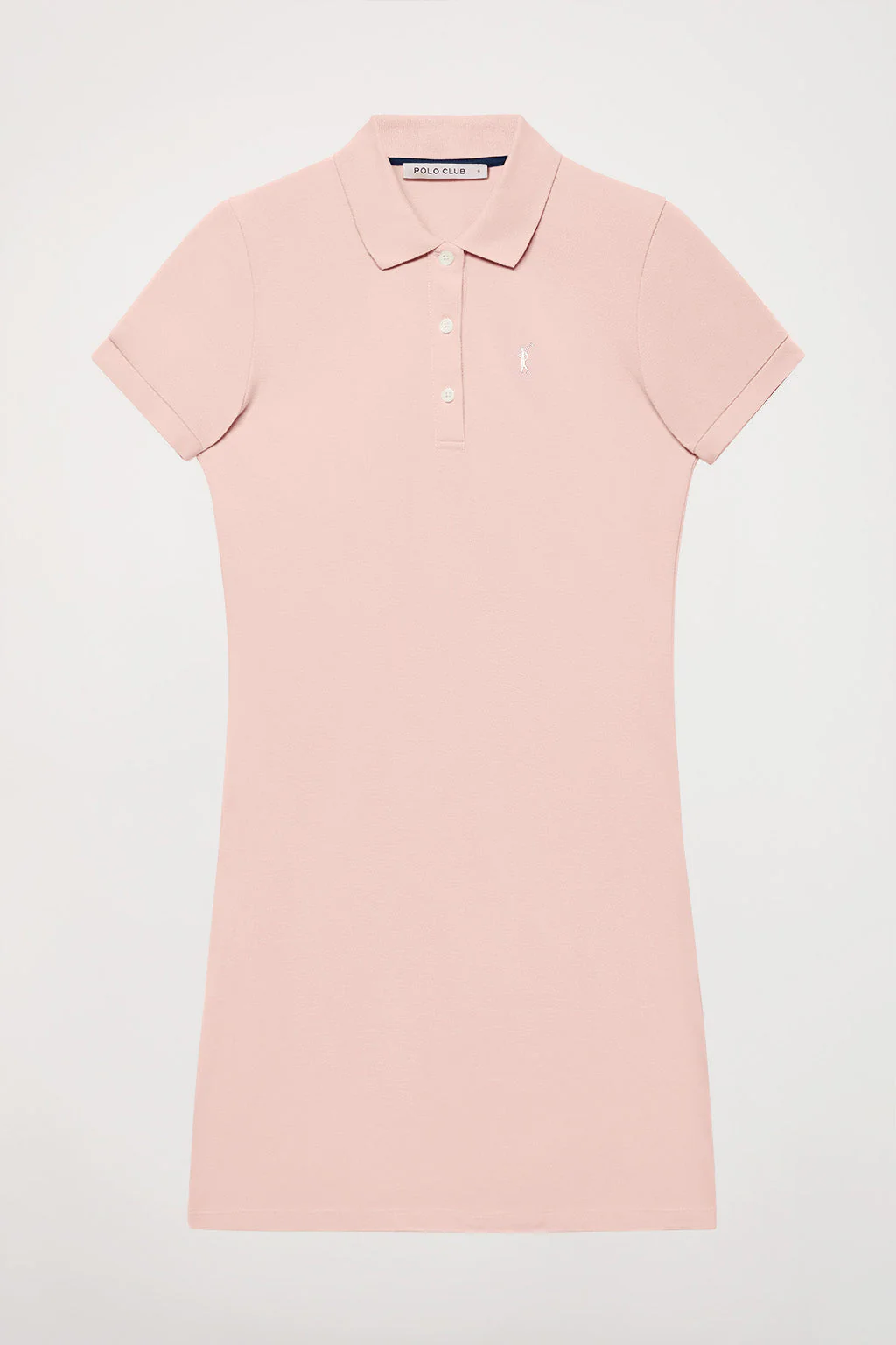 Blush-pink short-sleeve popover dress with Rigby Go embroidery - Image 10