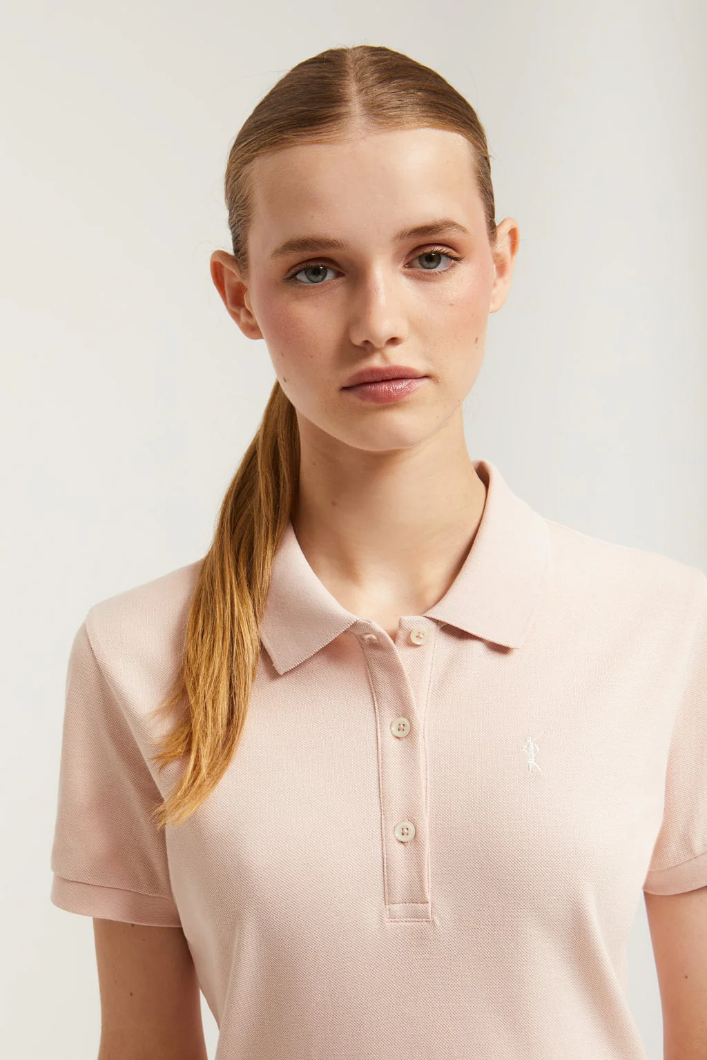 Blush-pink short-sleeve popover dress with Rigby Go embroidery - Image 4