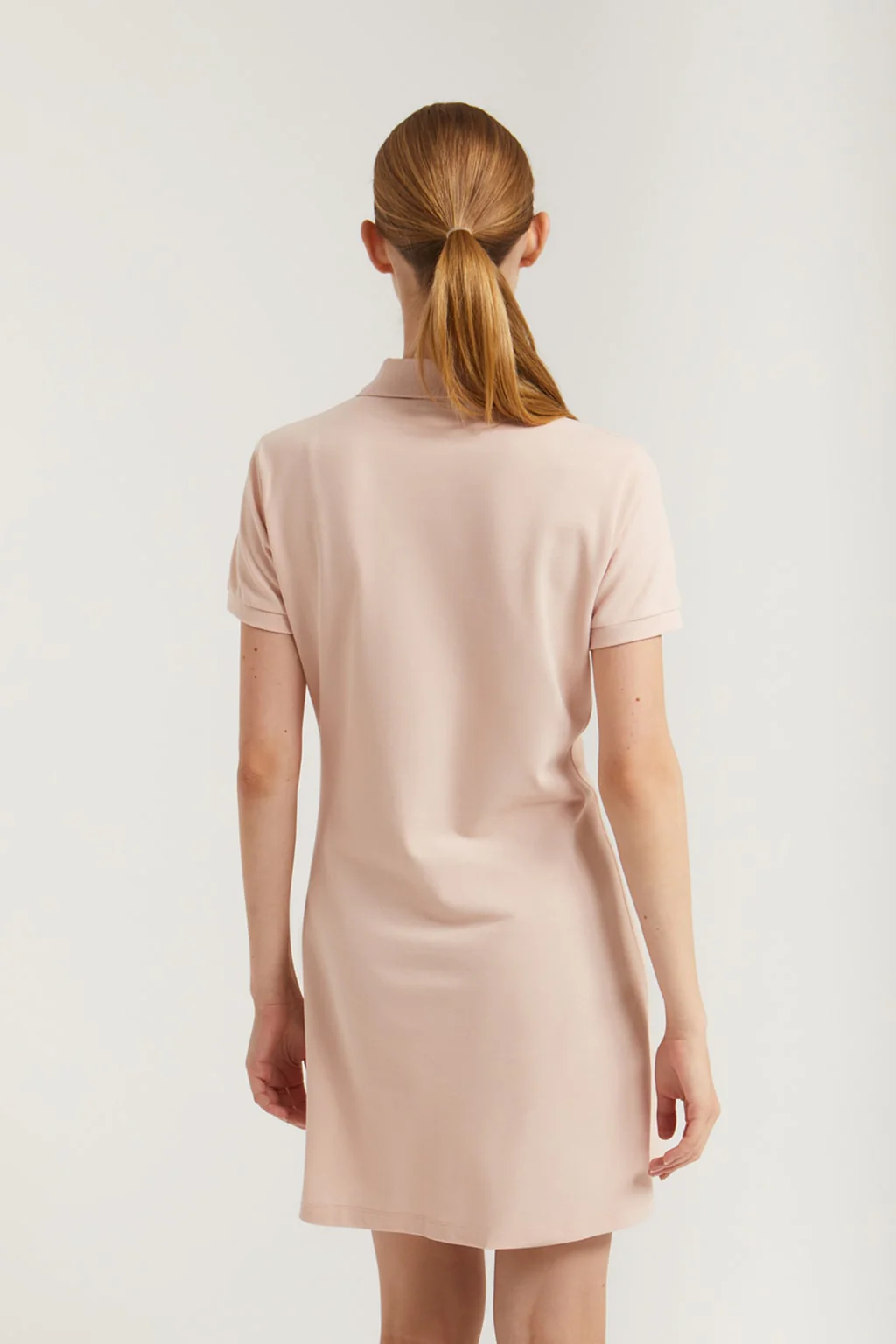 Blush-pink short-sleeve popover dress with Rigby Go embroidery - Image 5